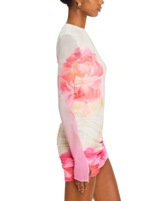 Mirza Printed Ruched Mini Dress