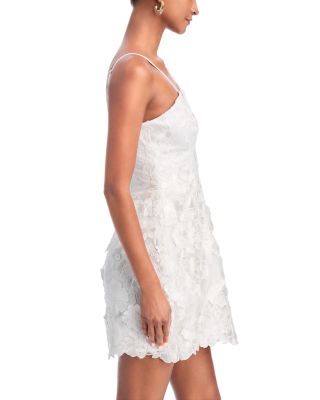 3D Flower Spaghetti Strap Mini Dress - Exclusive