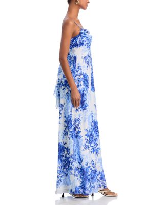 Printed Spaghetti Strap Maxi Dress - Exclusive