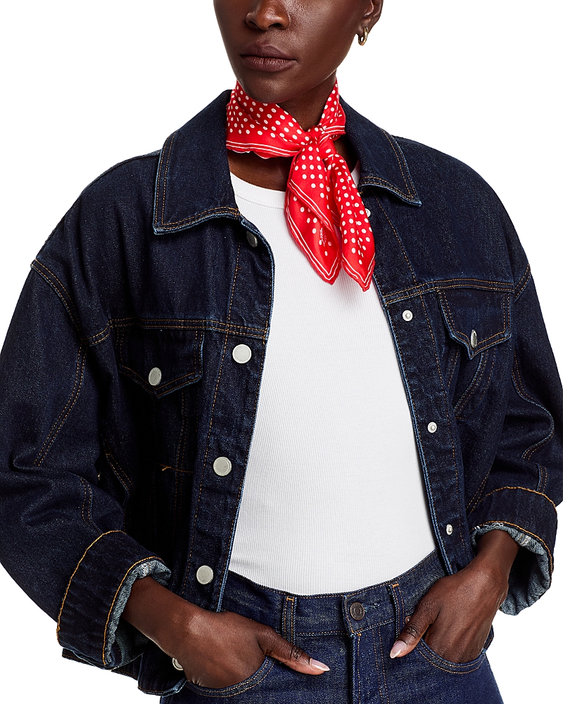 Fraas Classic Dottie Square Silk Scarf