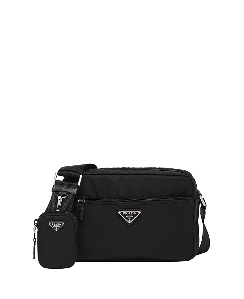 Shop Prada Re-nylon Shoulder Bag In Black