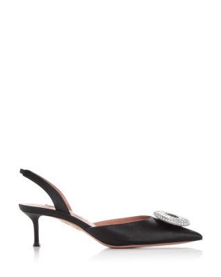 Women's Crystal Hoop Slingback Pumps