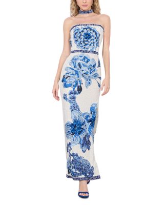 Georgie Embellished Strapless Dress & Choker