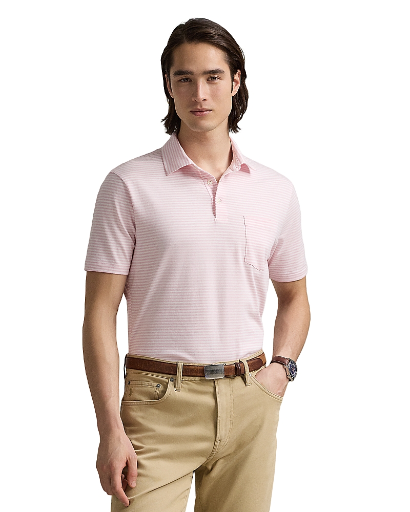 Polo Ralph Lauren Lisle Standard Fit Striped Logo Polo Shirt