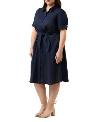 Plus Esther Belted Shirt Dress