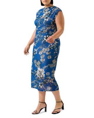 Plus Elysium Floral Mesh Midi Dress