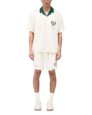 Crest Relaxed Fit Logo Embroidered Shorts