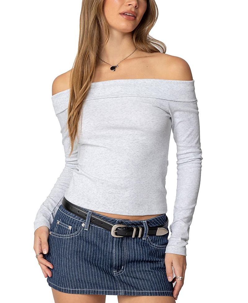 EDIKTED CLAUDIE FOLD OVER TOP