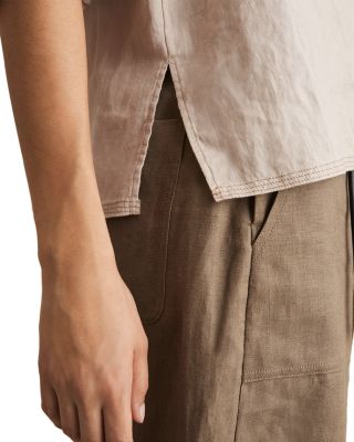 Nina Linen Popover Top