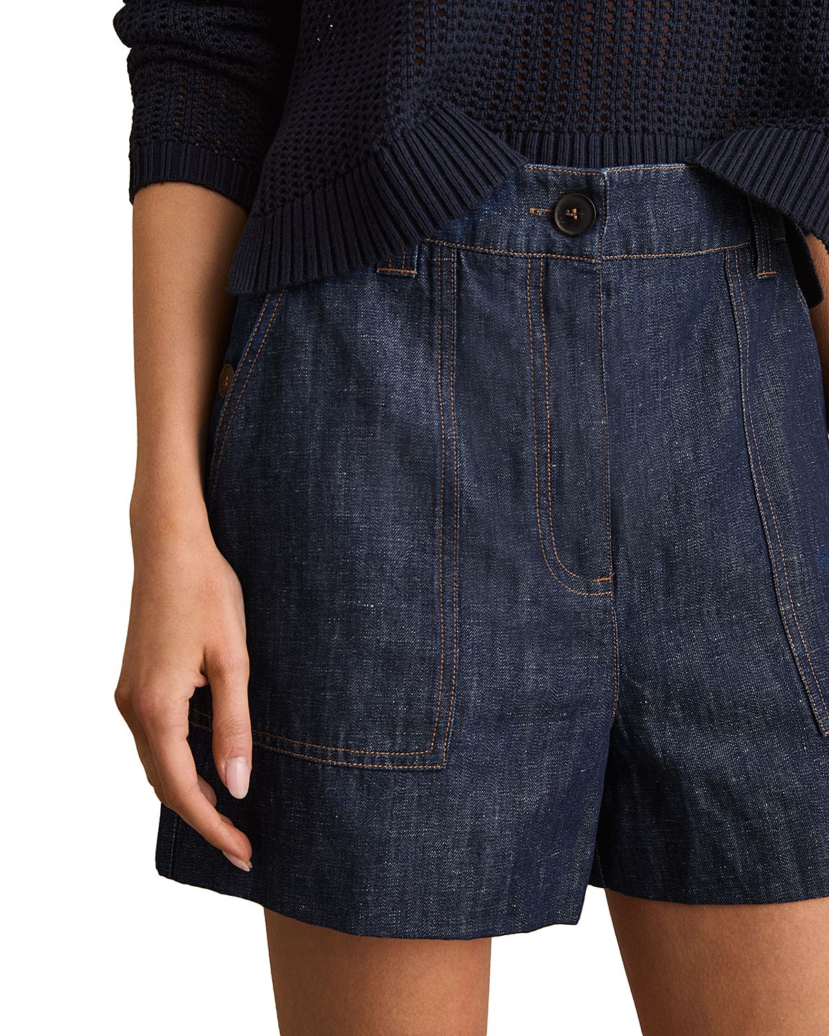 Reiss Ashby Linen Shorts