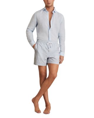 Seersucker Striped Shorts