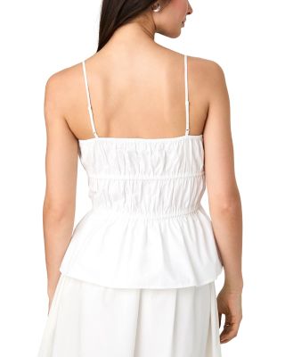 Poplin Strappy Peplum Top