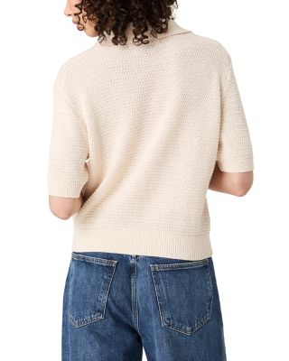 V Neck Collar Short Sleeve Sweater