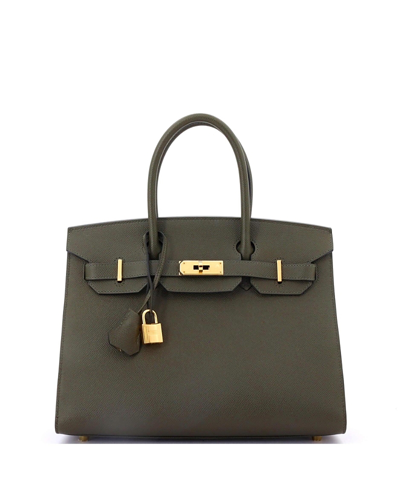 Pre-owned Pre-owned Hermes Hermes Birkin 30 Handbag Green Epsom With Gold Hardware In Vert Maquis