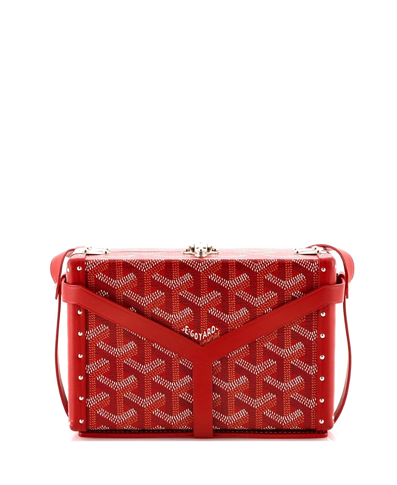 Pre-owned Pre-owned Goyard Goyard Minaudiere Bag Coated Canvas In Red
