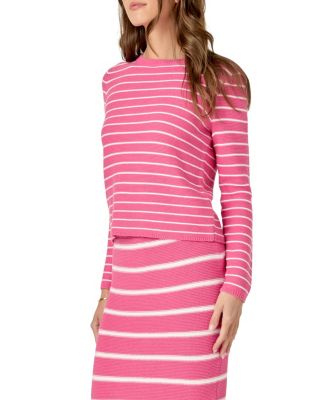 Women's Round-neck Striped Sweater