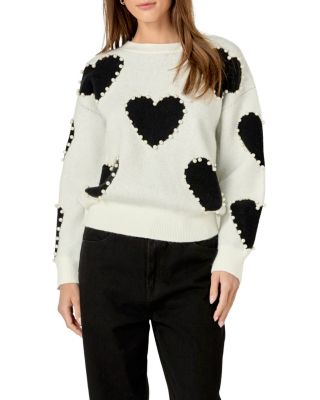 Women's Long-Sleeve Heart Sweater