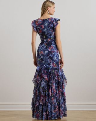 即発☆Ralph Lauren Ruffle-Trim Jersey Gown Ralph Lauren Ruffle Trim Jersey Gown | Bloomingdale's