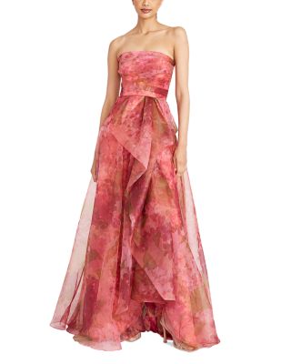 Fahreta Floral Strapless Gown