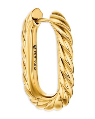 DY Madison&reg; Cable Hoop Earrings in 18K Yellow Gold, 24.3mm
