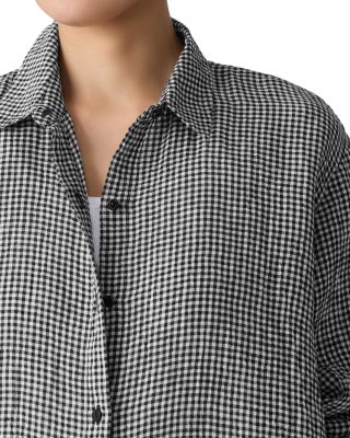Puckered Linen Classic Collar Shirt