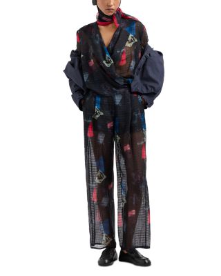 Abstract Print Pants