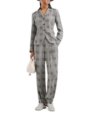 Multi Patterned Checkered Blazer