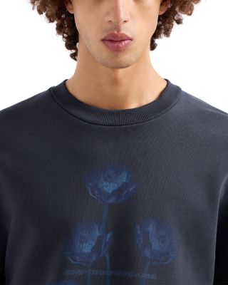 Floral Print Fleece Sweatshirt