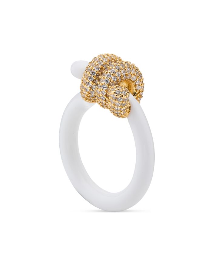 Ropes & Knots Pavé Enamel Statement Ring