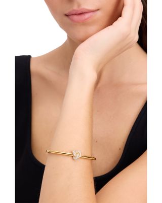 Cubic Zirconia Pav&eacute; Love Knot Bangle Bracelet