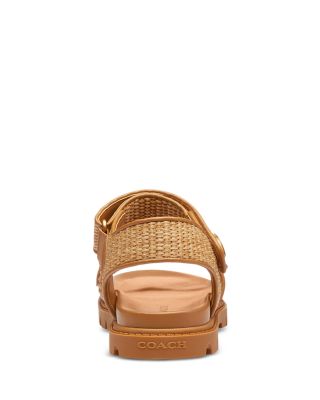 COACH Women's Brynn Straw Sandals | Bloomingdale's