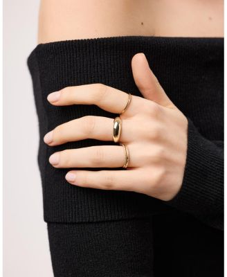 Solid Yellow Medium Dome Ring