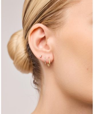  Gold Mini Oval Hoop Earrings