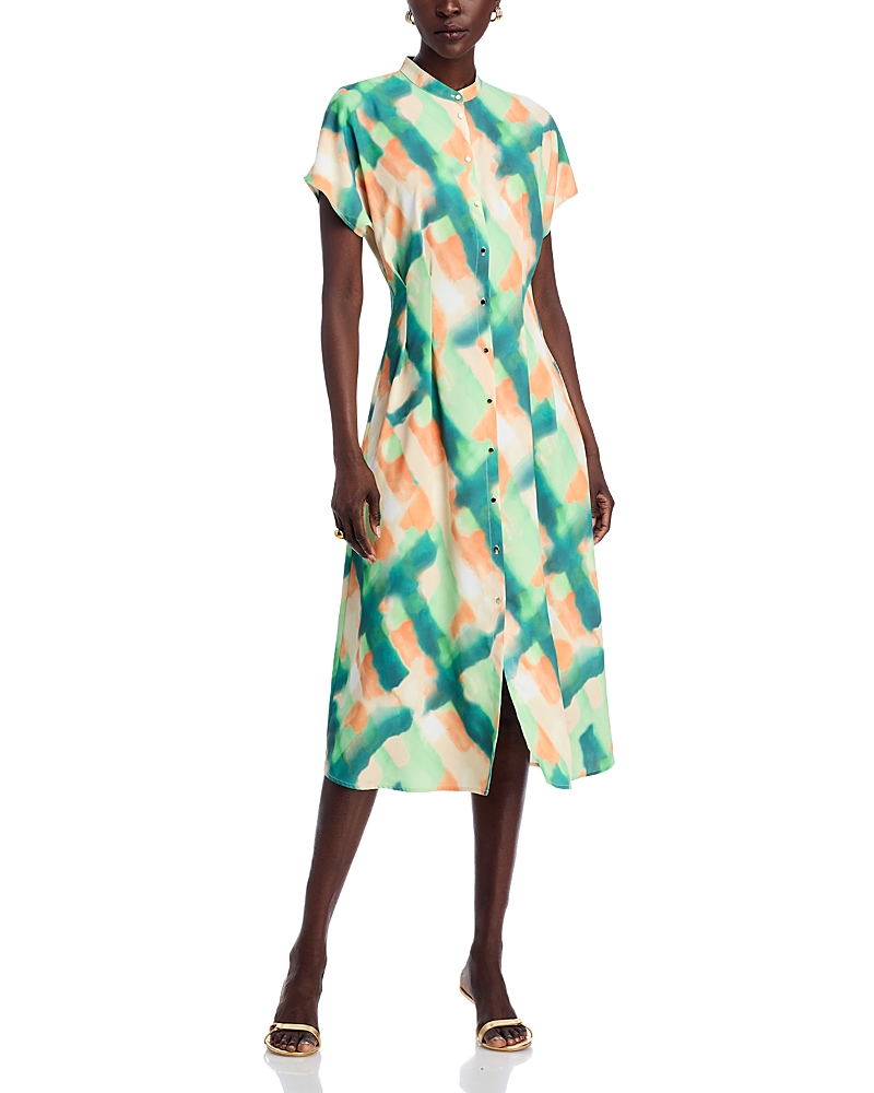 Misook Printed Shirt Dress