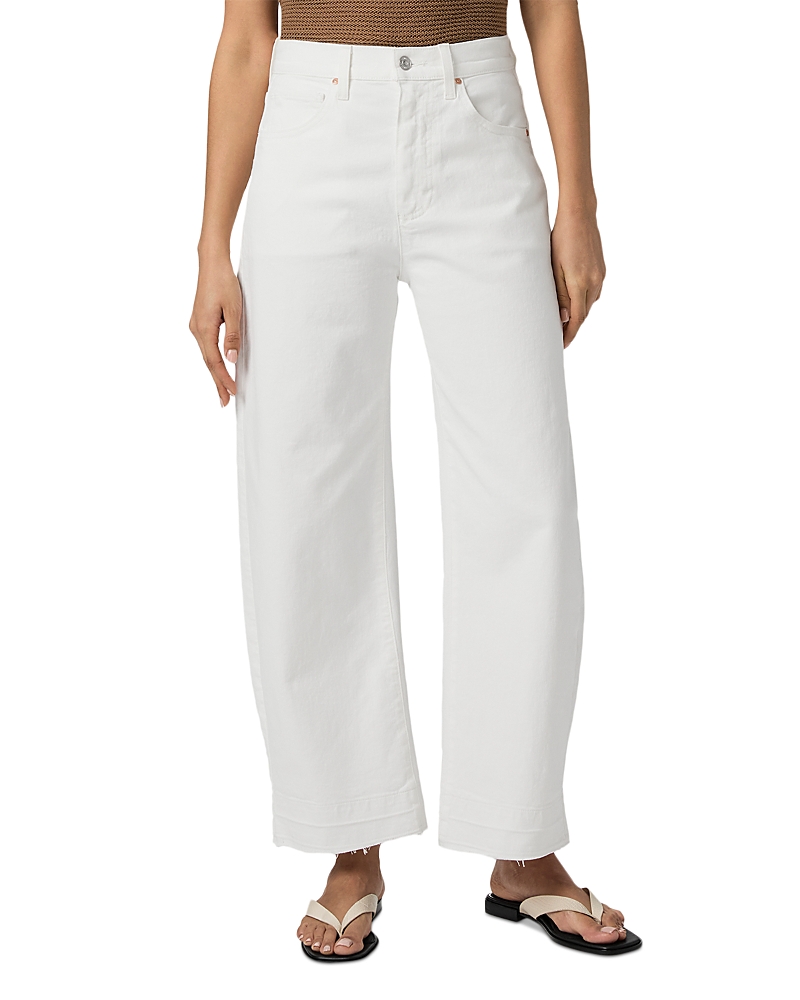 PAIGE ARELLIA ANKLE BARREL LEG JEANS IN TONAL ECRU