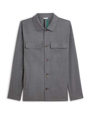 Selwynj Lightweight Wool Blend Shirt Jacket