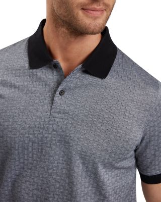 Auguso Short Sleeve Regular Tonal Jacquard Polo