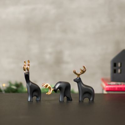Prancer Mini Reindeer Figurines, Set of 3