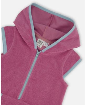 Girls' Hooded Terry Beach Dress - Little Kid