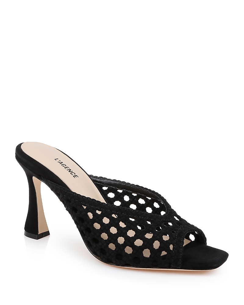 L AGENCE L'AGENCE WOMEN'S JACQUES SQUARE TOE HIGH HEEL SANDALS