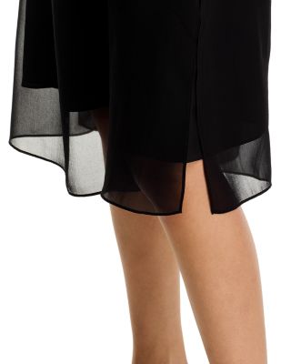 Bateau Neck Silk Dress