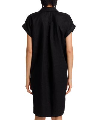 Linen Notch Collar Dress