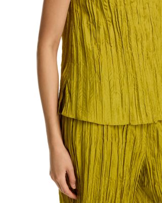 Crushed Silk Ballet Neck Top