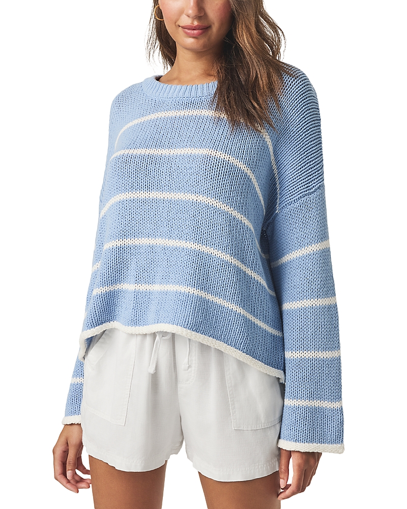 Splendid Maris Stripe Boxy Cotton Blend Sweater