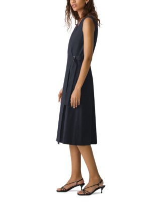 Sleeveless A Line Wrap Dress