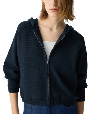 Theory - Zip-Up Hoodie in Rounded Cotton Blend