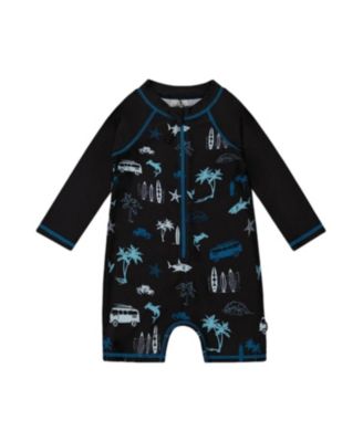 Deux par Deux - Boys' Printed Long Sleeve Rashguard - Little Kid