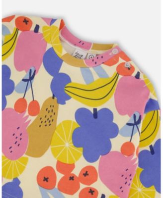 Girls' Printed French Terry Sweatshirt - Big Kid