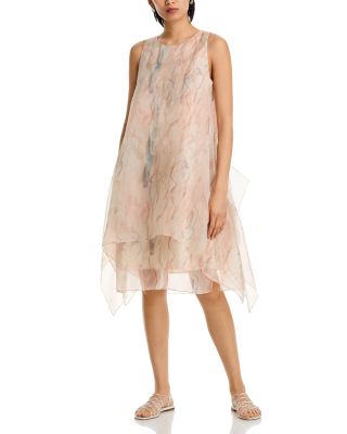 Silk Handkerchief Hem Dress