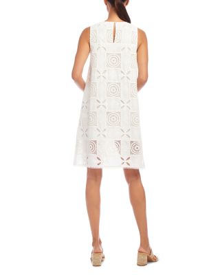 Sleeveless Embroidered Shift Dress
